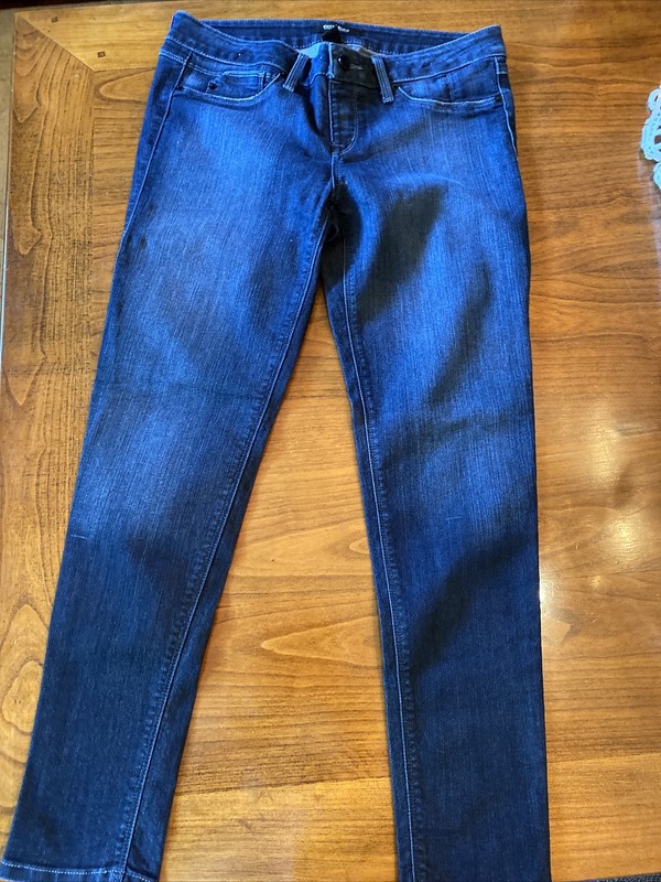 White House Black Market stretch skinny jeans blue denim size M