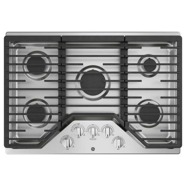 Ge Jgp5030slss 30 5 Burner Stainless Steel Gas Cooktop For 5 Burner Stainless Steel Gas Cooktop