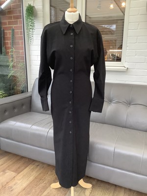 black maxi shirt dress uk