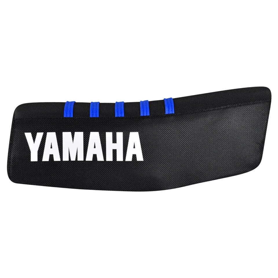 Capa de assento Yamaha IT 175 Gripper 1977 1978 1979 toda PRETA/TM AZUL nervura #332 - Imagem 2 de 4