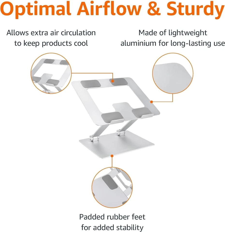 Portable Foldable Laptop Stand with Ventilation - Perfect for Travel & Comfort - Image 4 of 4
