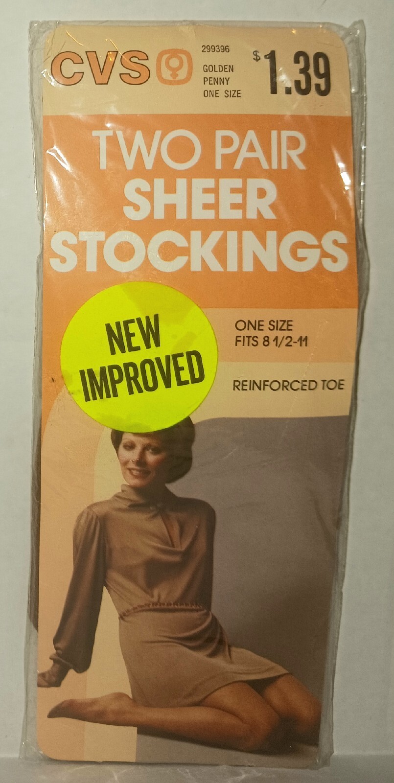 CVS Vintage Sheer Stockings 2 Pairs NWT New 299396 One Size Copper