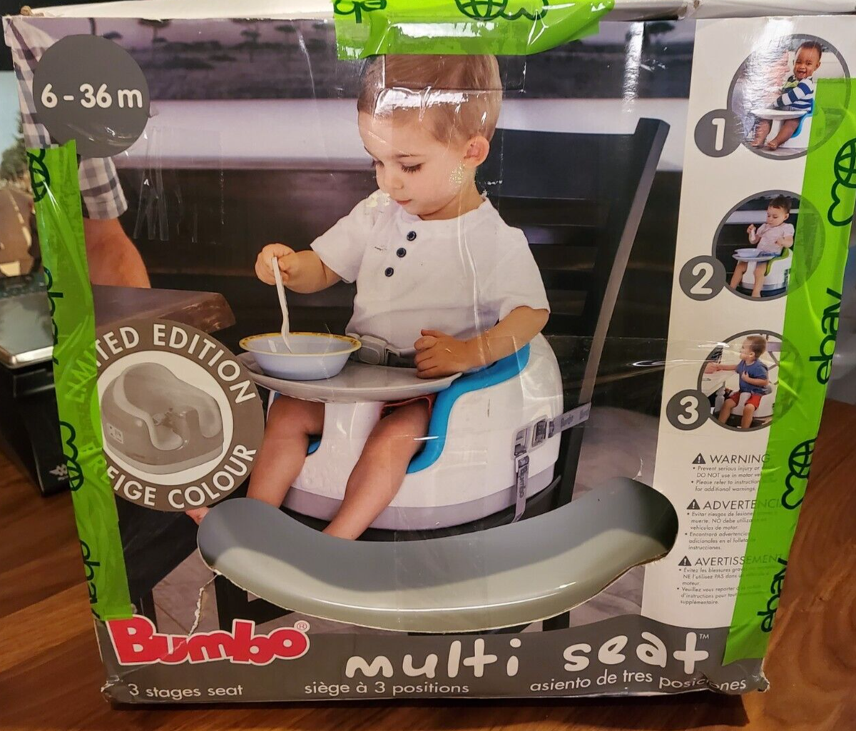 NEW Bumbo Stage Multi Seat Baby Toddler 3-in-1 Booster Chair 6-36 Month  FREEsH