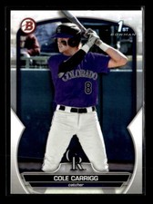 2023 Bowman Draft Paper Cole Carrigg Colorado Rockies 1st #BD-151 5 Card Lot