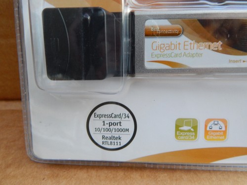 ExpressCard / 34 Single Port Gigabit Ethernet Part# SD-EXP24010 New Open Box - Photo 7/18