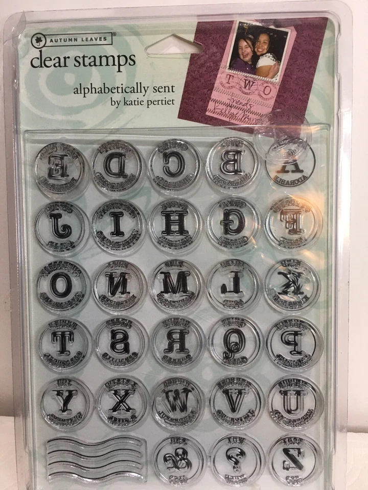 Estampillas transparentes de hojas de otoño “enviadas alfabéticamente” por Katie Pertiet, #AL2771, nuevas Foto 2 de 4