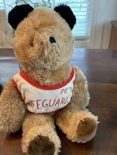 Vintage 1981 EDEN Toys Paddington Bear PB Lifeguard 14  Plush Original PB RARE