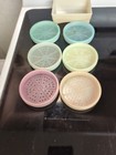 Vintage Tupperware 567 Wagon Wheel Coasters w/Caddy Rack Holder Set of 6 — photo 2