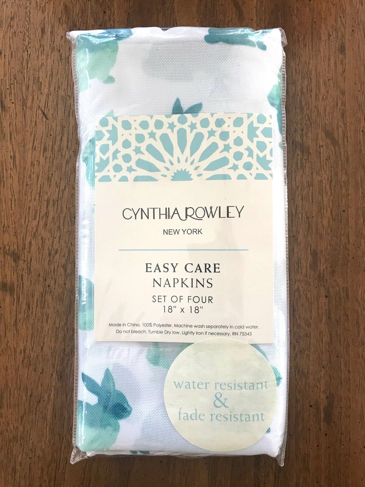 Cynthia Rowley EASTER BUNNY WATERCOLOR Napkins Set of 4 eBay
