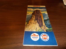 1954 Chevron Idaho Vintage Road Map / Nice Cover Art- Chimney Rock