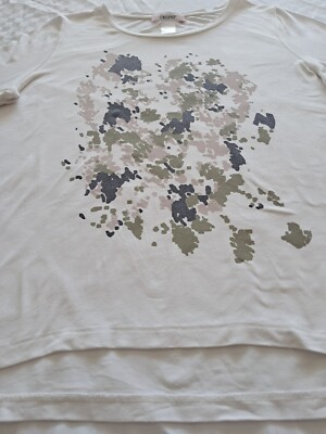Linea Tesini-Langarmshirt- Weiß- Bunt-Größe 40- Sonderangebot-