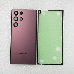 Original Samsung Galaxy S22 ULTRA 5G SM-S908B Akkudeckel Burgundy + Kleber B