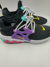 react presto black/dynamic yellow/aurora green