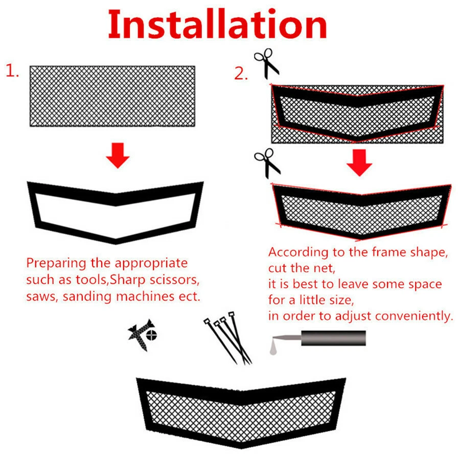 40"x13" Black Aluminium Racing Car Grille Mesh Vent Tuning Grill Rhombus Mesh - Image 3 of 4