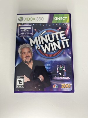 Minute to Win It (Microsoft Xbox 360, 2011) Kinect Complete Tested