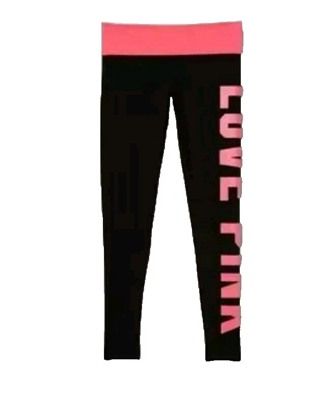 PINK Black Leggings for Women