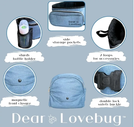 Portabebés y Niño Pequeño con Asiento de Cadera y Hebilla de Seguridad, Ajustable 8-40lbs Foto 4 de 4