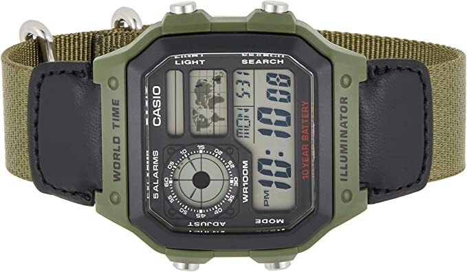 Casio AE1200WHB-3B Men's Illuminator Digital Multi-Mission