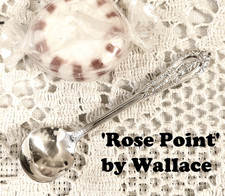 Rose Point ('34) ~ Salt Spoon (2 3/8") ~ Wallace Sterling ~ 4g ea ~ 10 available