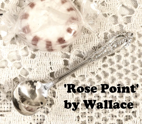 Rose Point ('34) ~ Salt Spoon (2 3/8") ~ Wallace Sterling ~ 4g ea ~ 10 available