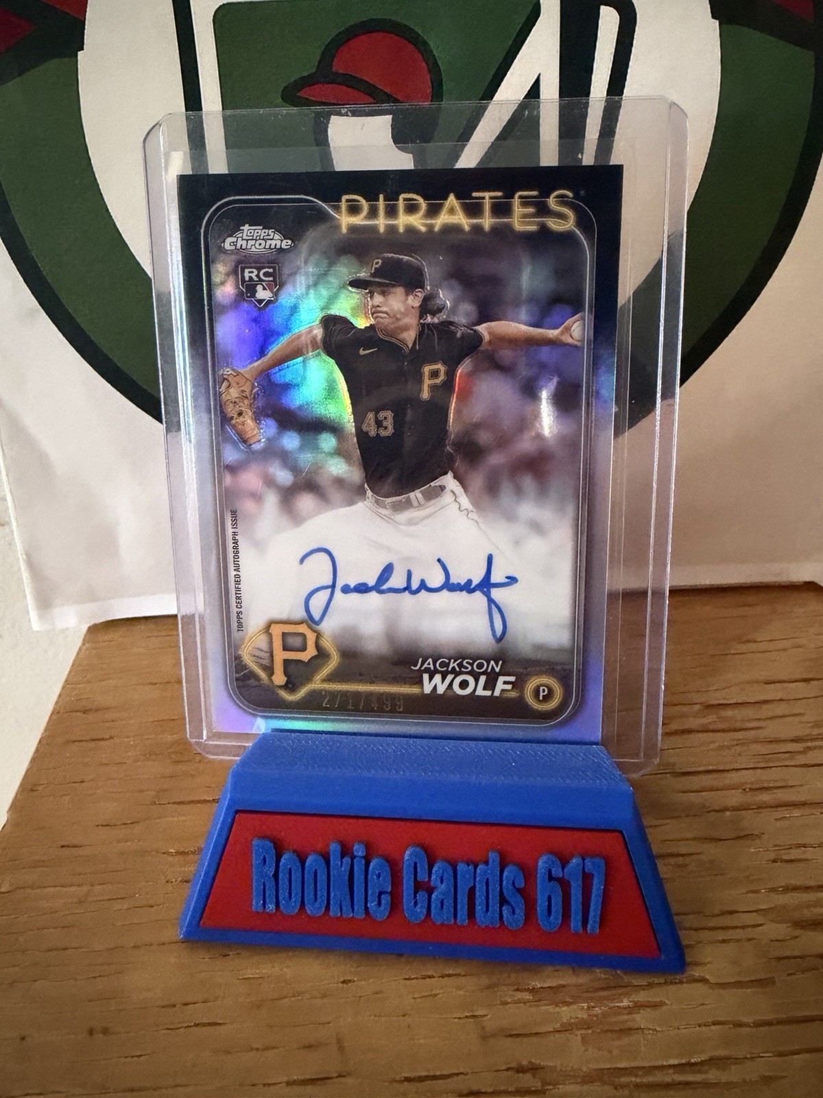 2024 Topps Chrome - Rookie Autographs Jackson Wolf #RA-JWO Refractor /499 AU, RC