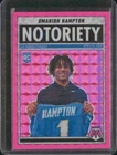 2025 Panini Mosaic Football Pink Fluorescent Omarion Hampton #20