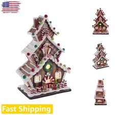13-Inch Gingerbread House - 3-Layered LED, Indoor Holiday Accent