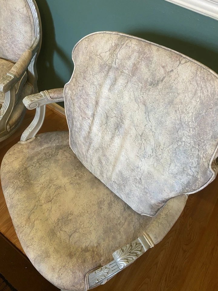 Cadeiras vintage francesas Louis XVI Bergere  - Imagem 4 de 4