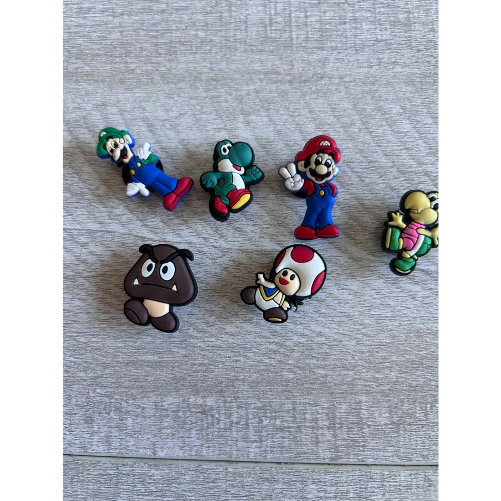 6 Mario Shoe Charms Smaller in Size