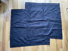 Vtg Lauren Ralph Lauren Black Euro Set of 2 Shams Linen Blend 26x26 -EUC
