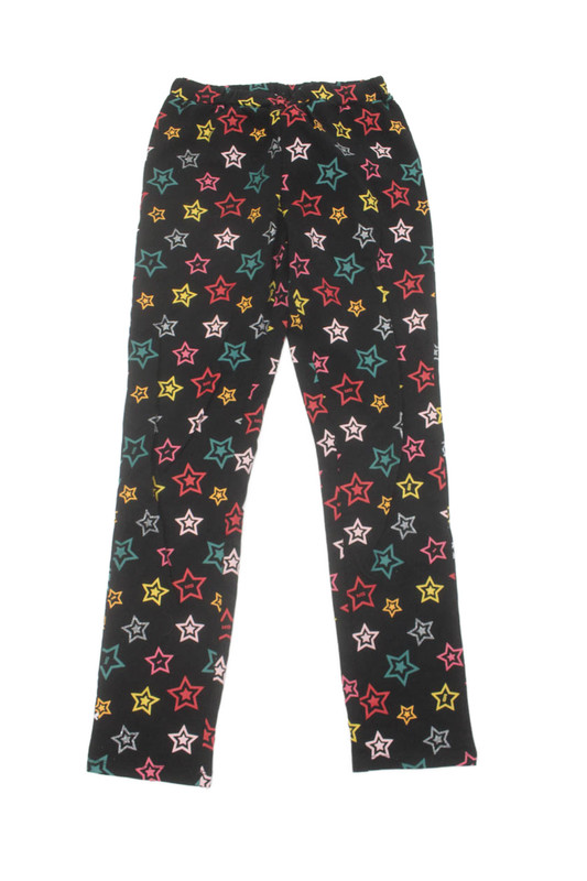 Sonia Rykiel Girls Cotton Star Print Elastic Waist Leggings Pants Black Sz 12Y