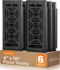 Floor Register 4x10, Heavy Duty Walkable Steel Floor Vent Covers, Easy Adjust Ai