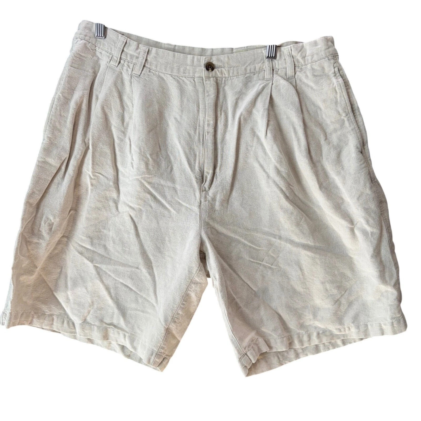 Vintage Eddie Bauer Linen Shorts Mens 36 (Tag 38) Pleated Khaki 90s Preppy
Opens in a new window or