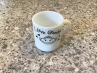 Vintage Unbranded "I Love Grandpa" White Milk Glass Coffee Tea Mug Cup