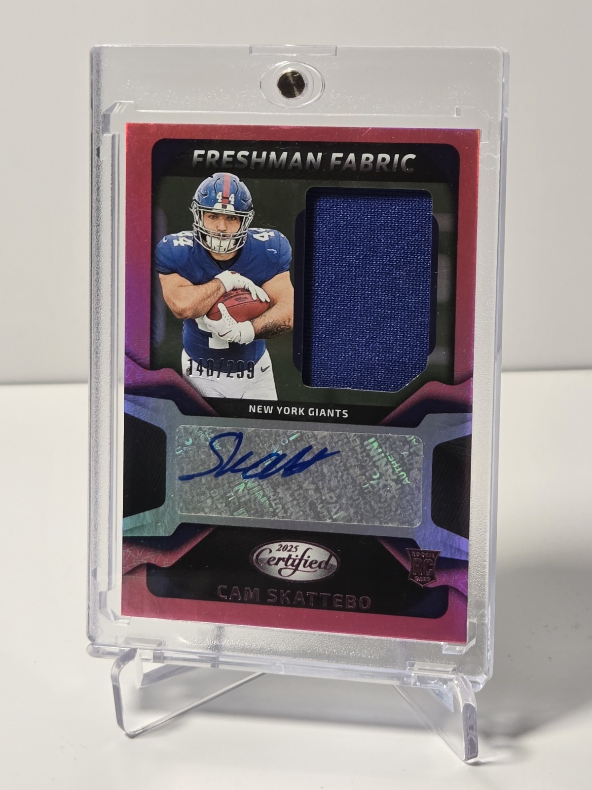 Cam Skattebo 2025 Certified #FBC-CSO Freshman Fabric Signatures