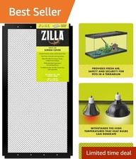 High-Temperature Resistant 20 x 10 Inches Reptile Screen Cover for Terrariums