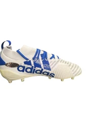 Adidas SM Adizero 8.0 Football Cleats Men Three Stripe White Blue EE9956 Size 11