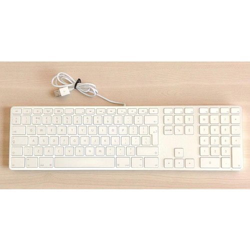 Clavier filaire Apple A1243 - Blanc (USB) - Aluminium pleine grandeur - État propre - Photo 3/5