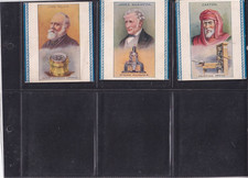 R & J HILL - SCIENTIFIC INVENTIONS & DISCOVERIES - ISSUED 1929 - 3 LARGE CARDS