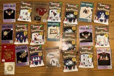 VINTAGE LOT OF 21 IRON-ON APPLIQUES GLITZY SHIRTS CHRISTMAS FALL FLOWERS PATRIOT