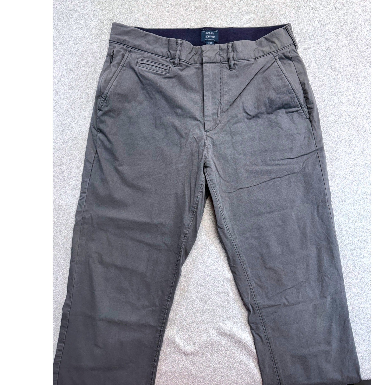 J.Crew Tech Pant Mens 29 Charcoal Gray Slim Straight Performance Chino Stretch image 6