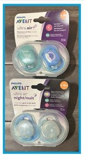 Philips AVENT Ultra Air 2 Orthodontic Pacifier 6-18m Sterilizer Carrying Case X2