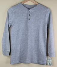 Tommy Bahama Kids Long Sleeve 3 Button Thermal Henley Gray Size L 10/12 