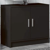 Waschbeckenunterschrank Holzwerkstoff Schwarz 63X29X55 Cm