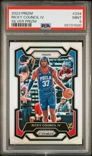 2023-24 Prizm Ricky Council IV RC Prizm Silver #294 76ers PSA 10