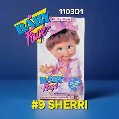 #9 SO SHY SHERRI   BABY FACE DOLL Galoob Happy NEW IN BOX LGTI L.G.T.I.