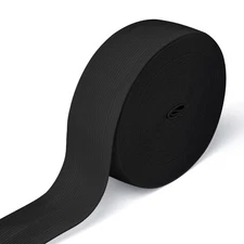 Elastic Band for Sewing, 1.5 Inch x 12 Yard High * 12 Yard, Black 