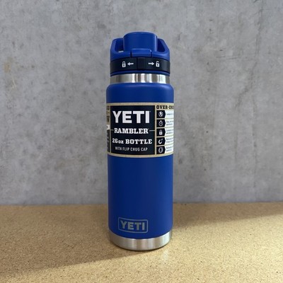 YETI Rambler 26 oz Bottle Flip Chug Cap Royal Blue Stainless Steel UNRELEASED