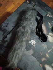 Therion/furry Grey Tail With Adjustable Strap