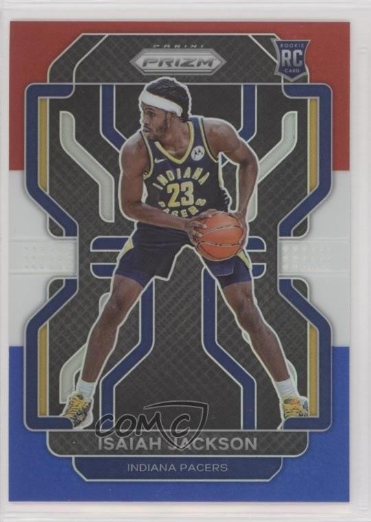 2021-22 Panini Prizm Red White & Blue Prizm Isaiah Jackson #309 11sd